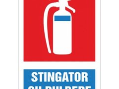 Indicatoare pentru stingatoare cu pulbere